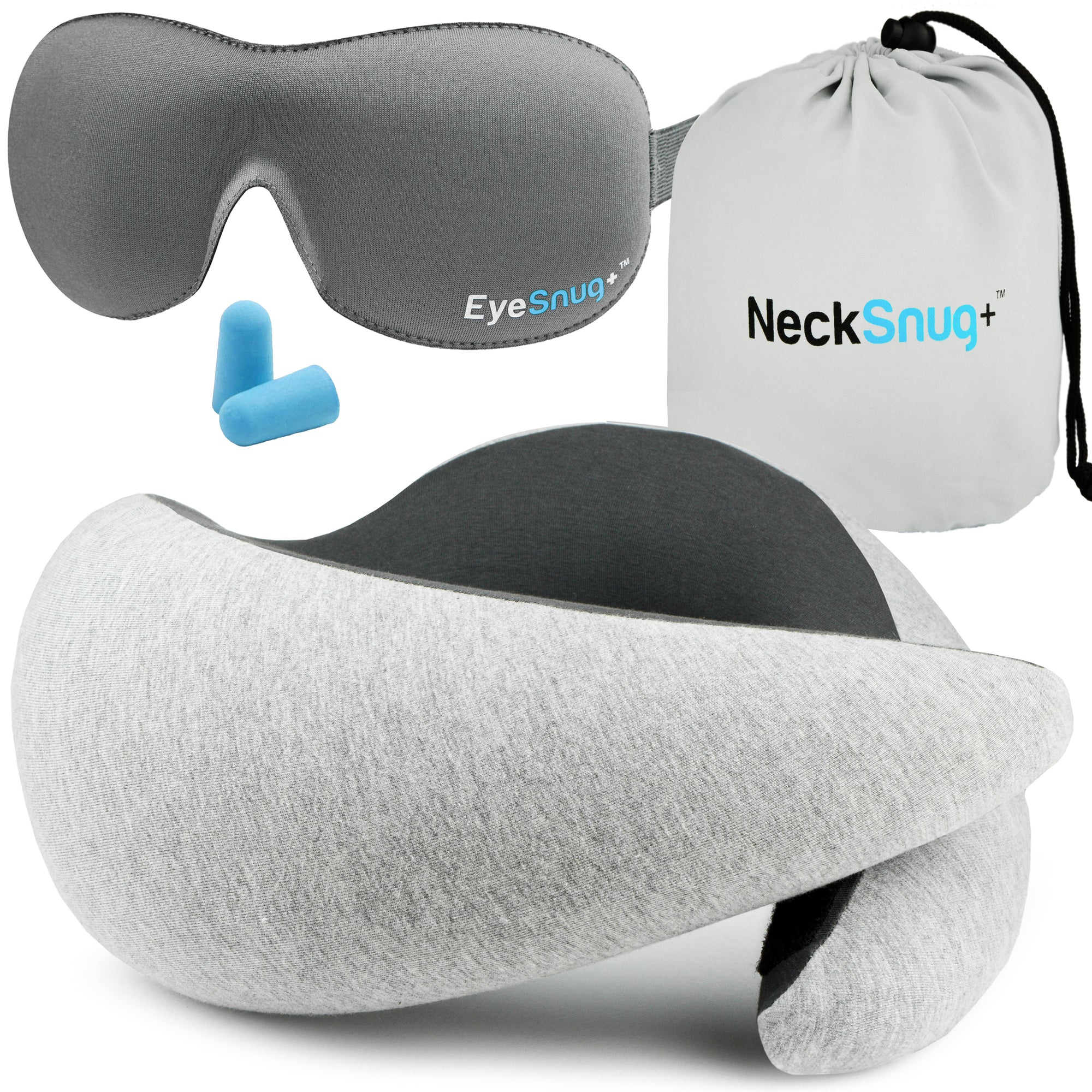 NeckSnug+ Luxury Travel Pillow - Sleep Kit Bundle