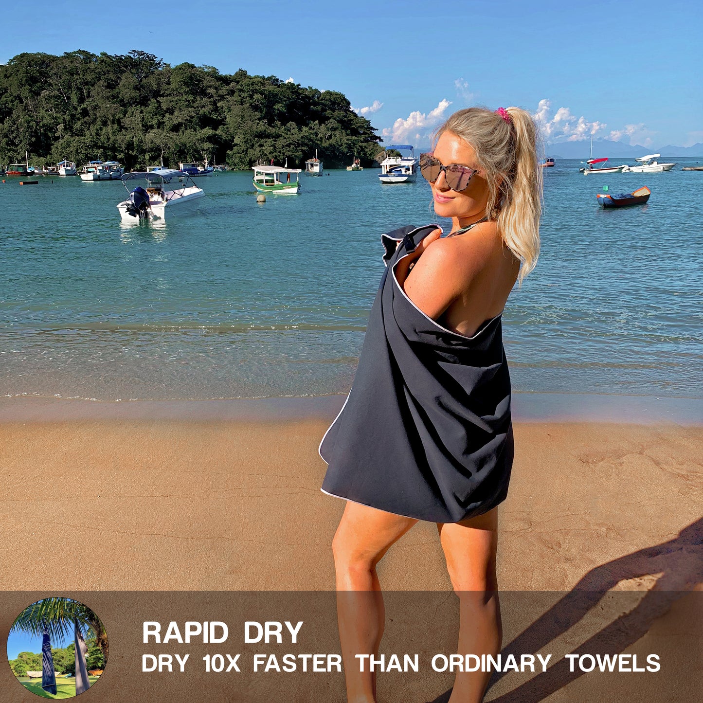 DrySnugs - Luxury Microfiber Travel Towels - 2 Pack