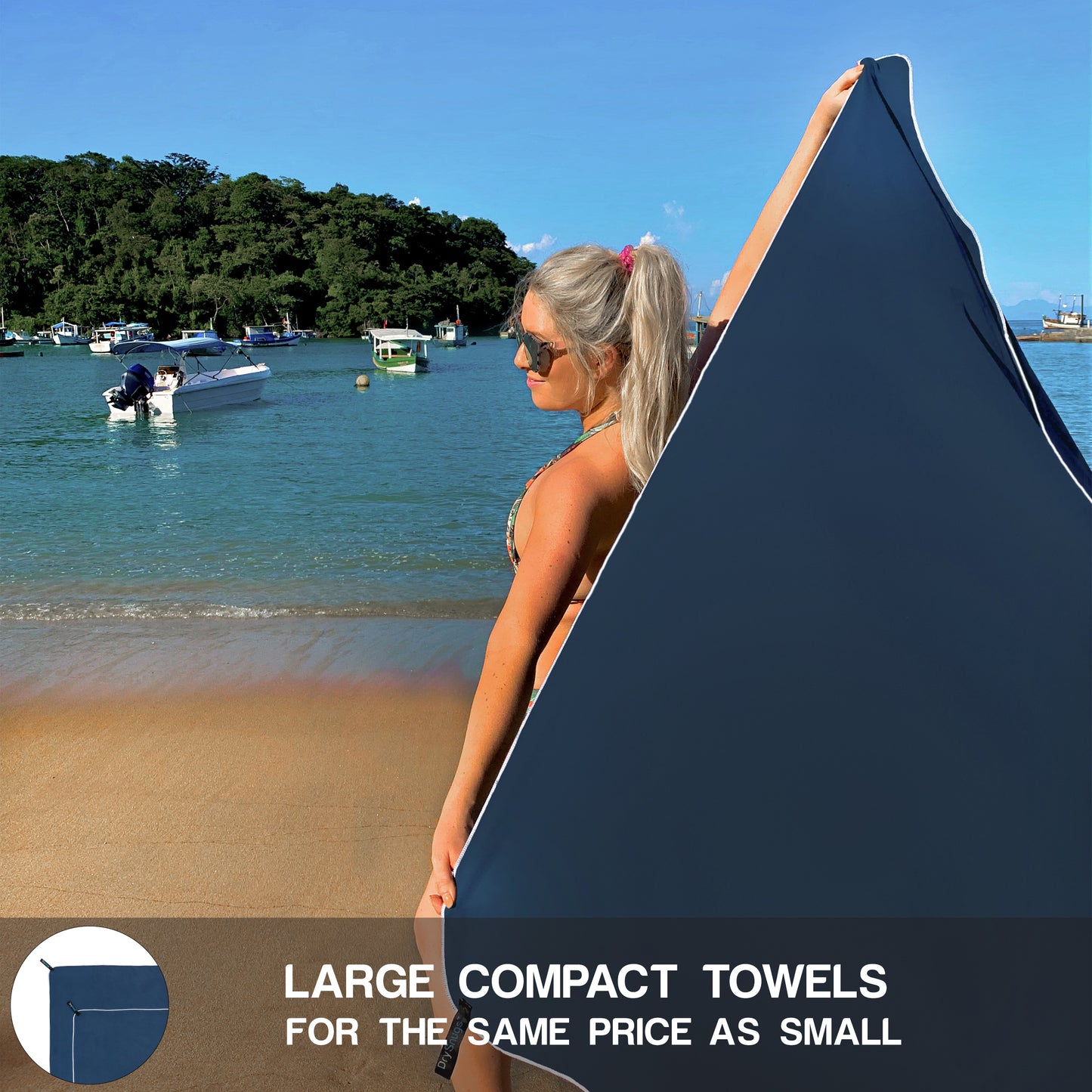DrySnugs - Luxury Microfiber Travel Towels - 2 Pack
